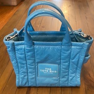 THE TOTE By Marc Jacobs Small Blue Crinkle Tote